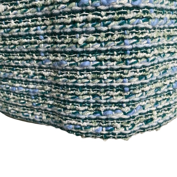 Chico’s Pacific Teal Structured Tweed Fringe Cardigan Jacket NWT Size 1 - Picture 11 of 16